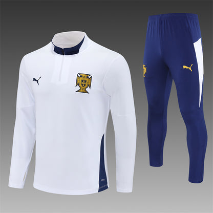 Buzo Completo Portugal Blanco Azul