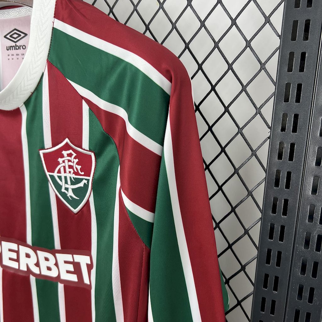 Fluminense Local Manga Larga 2025/26 Versión Fan