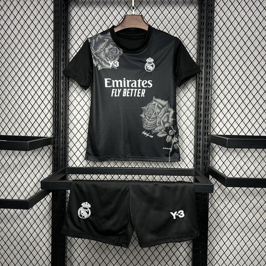 Real Madrid "Y-3 Rose Edition Black" 2024/25 Kit Niños