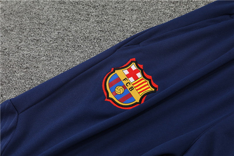 Buzo Completo FC Barcelona Azul Naranjo