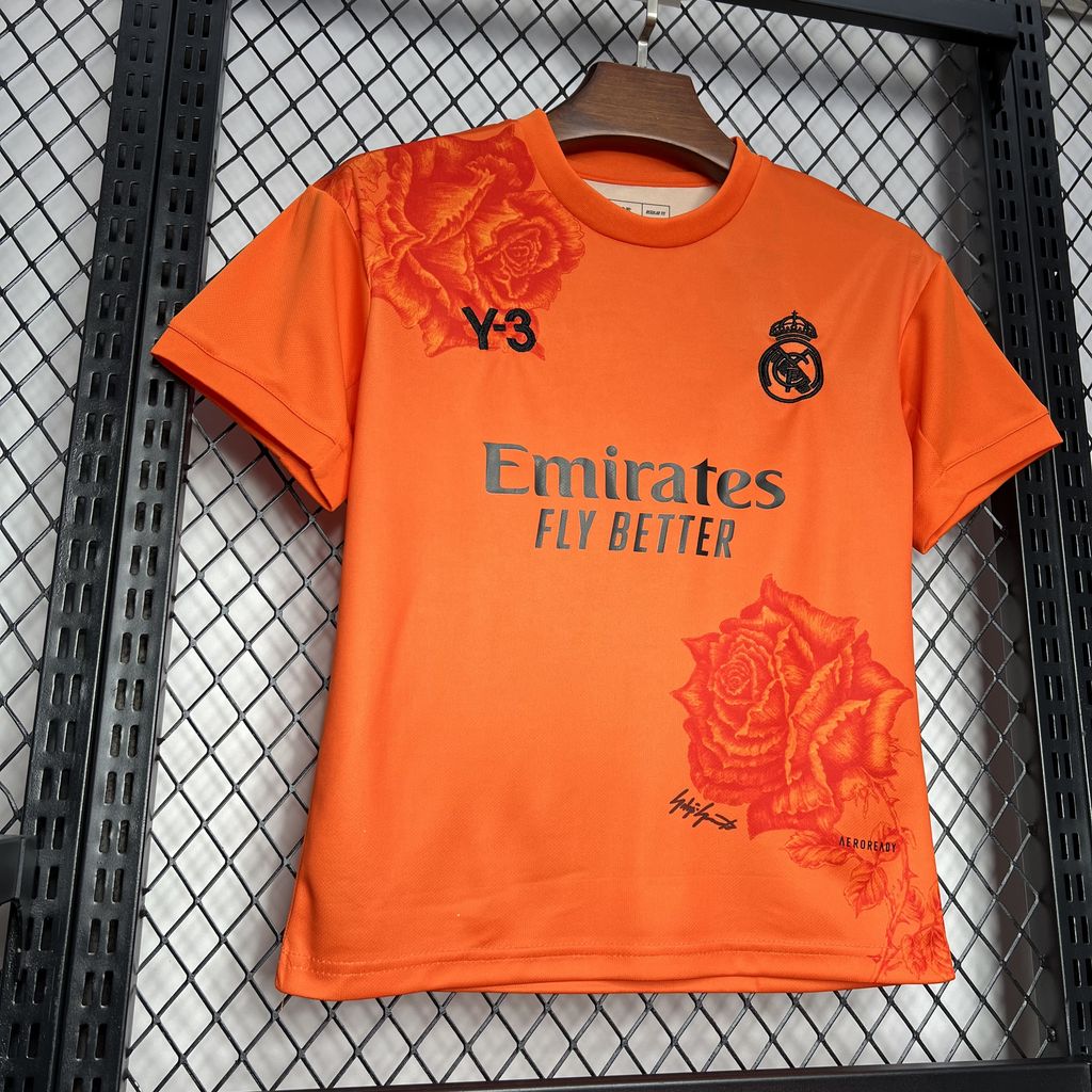 Real Madrid "Y-3 Rose Edition Orange" 2024/25 Kit Niños