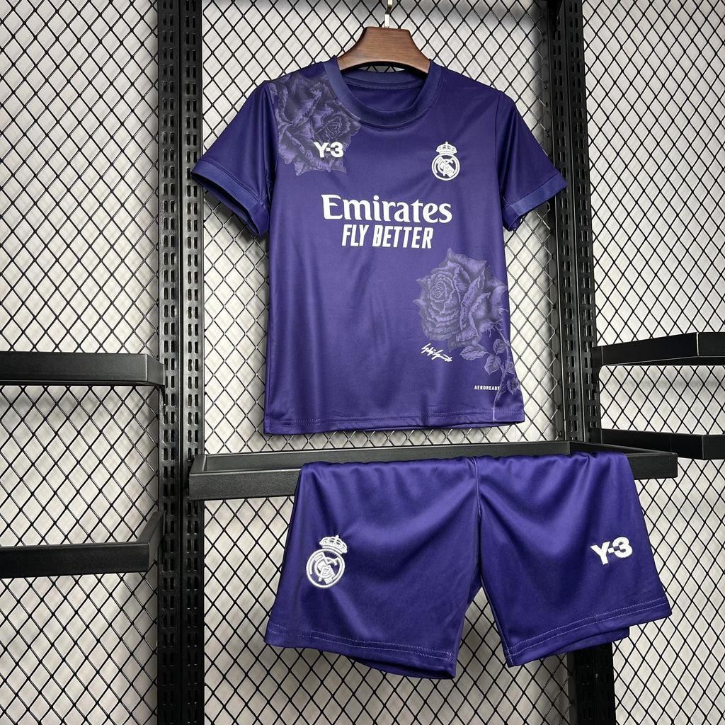 Real Madrid "Y-3 Rose Edition Purple" 2024/25 Kit Niños