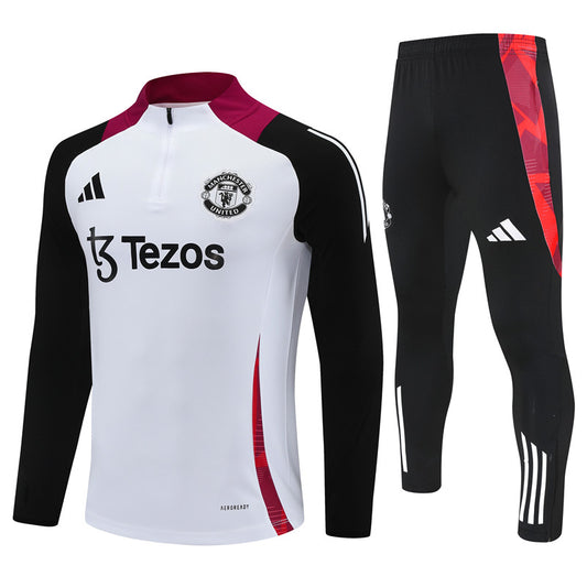Buzo Completo Manchester United Blanco Burdeo