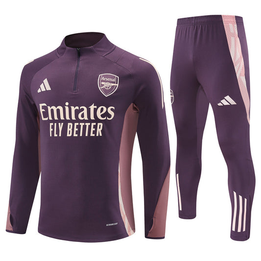 Buzo Completo con Cierre Arsenal Morado Rosado