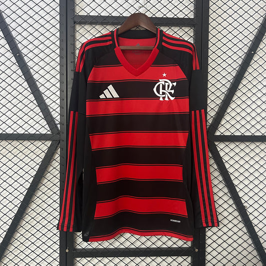 Flamengo Local Manga Larga 2025/26 Versión Fan