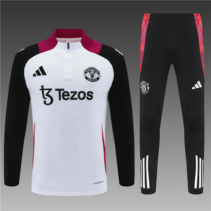 Buzo Completo Manchester United Blanco Burdeo