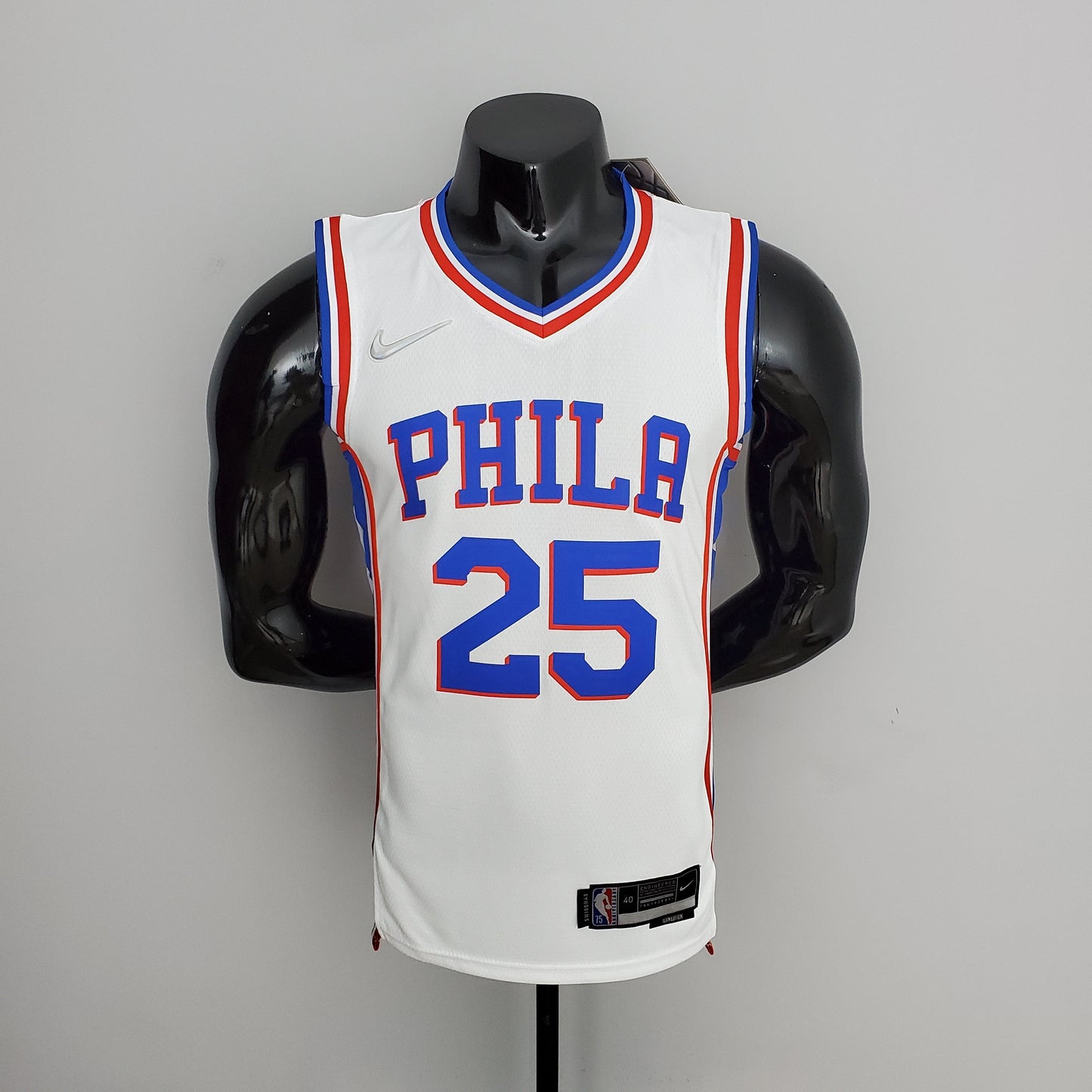 NBA 75 Aniversario Philadelphia 76ers Blanca