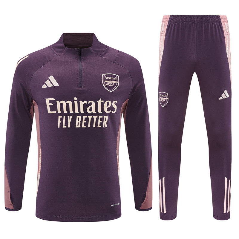 Buzo Completo con Cierre Arsenal Morado Rosado