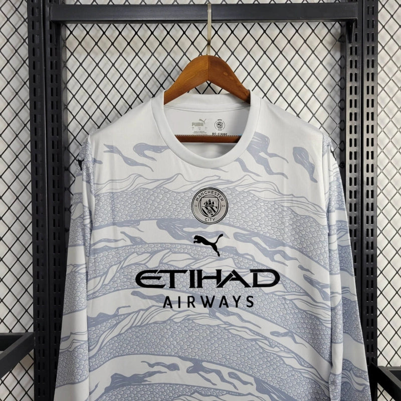 Talla L - Manchester City "Año del Dragón" Manga Larga 2023/24 Versión Fan