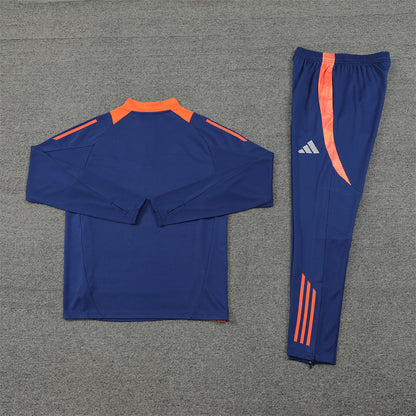 Buzo Completo Manchester United Azul Naranjo