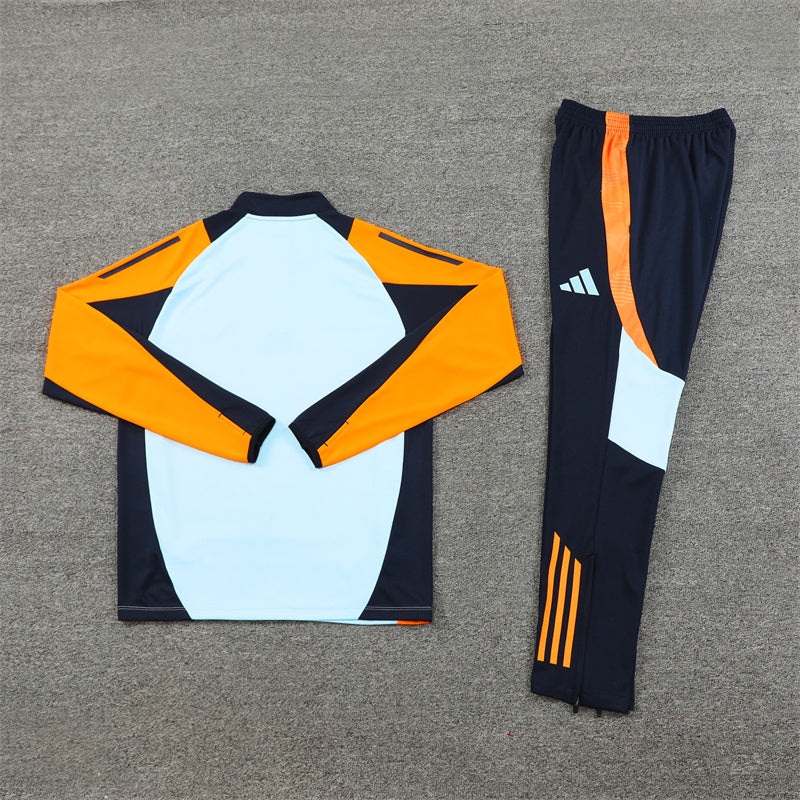 Buzo Completo Real Madrid Blanco Naranja