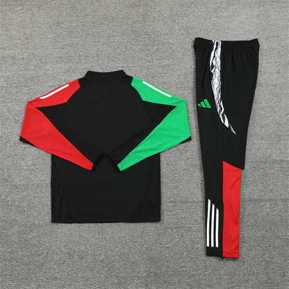 Buzo Completo con Cierre Arsenal Negro Rojo y Verde