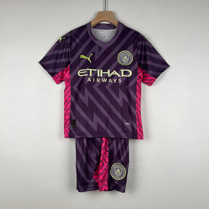 Manchester City Kit Niños Portero Morado 2023/24