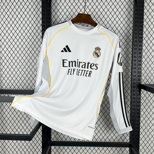 Real Madrid Manga Larga Local 2025/26 Versión Fan