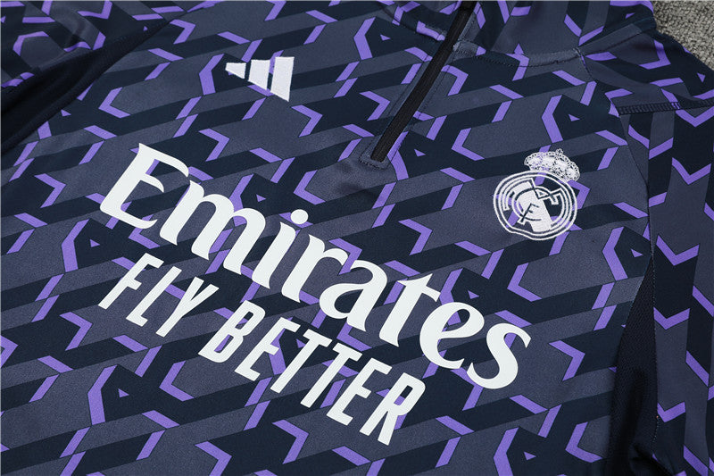 Buzo Completo Real Madrid Diseño Morado