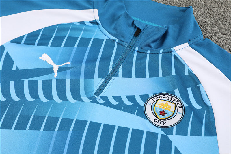 Buzo Completo Manchester City Azul Celeste Diseño