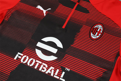 Buzo Completo AC Milán Diseño Rojo