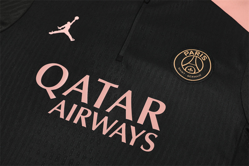 Buzo Completo PSG Negro Rosado Edición Jordan