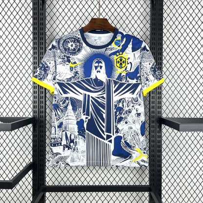 Brasil Cristo Redentor Azul y Blanco 2025/26 Versión Fan