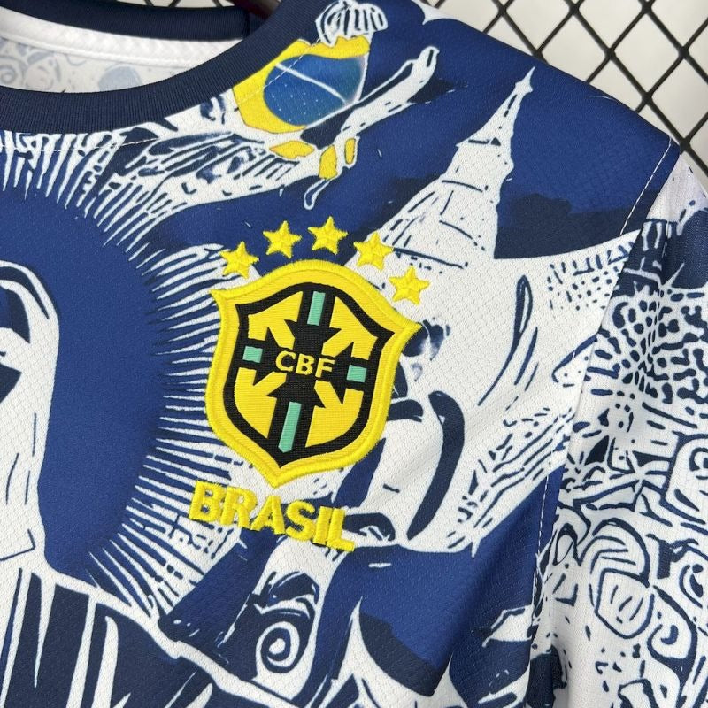 Brasil Cristo Redentor Azul y Blanco 2025/26 Versión Fan