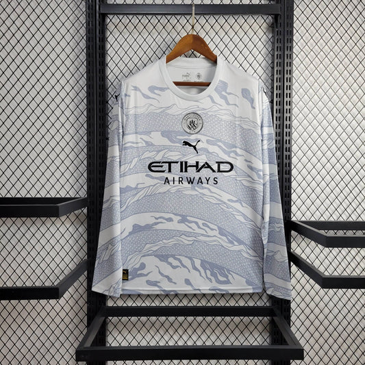 Talla L - Manchester City "Año del Dragón" Manga Larga 2023/24 Versión Fan