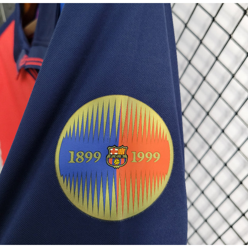 Talla XL - FC Barcelona Conmemorativa Manga Larga Retro 100 Años Versión Fan