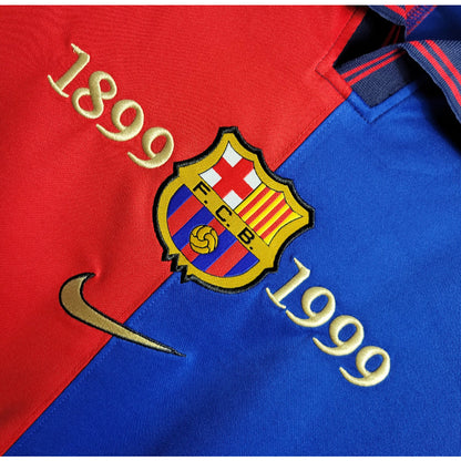 Talla XL - FC Barcelona Conmemorativa Manga Larga Retro 100 Años Versión Fan