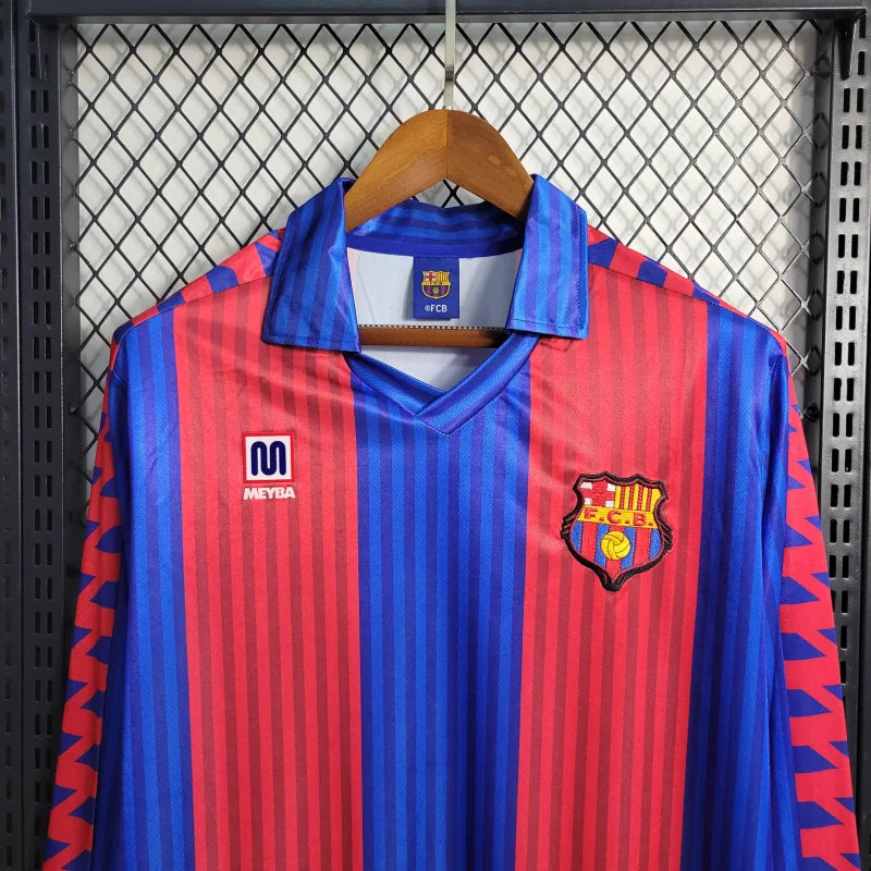 FC Barcelona Local Retro Manga Larga 1990/91 Versión Fan