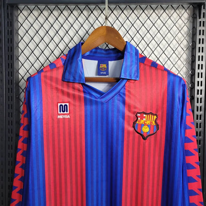 FC Barcelona Local Retro Manga Larga 1990/91 Versión Fan