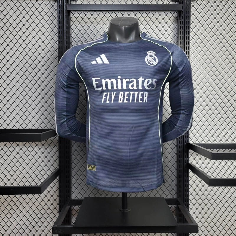 Real Madrid Manga Larga Visita 2025/26 Versión Jugador