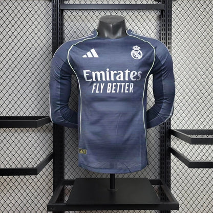Real Madrid Manga Larga Visita 2025/26 Versión Jugador