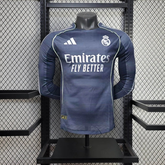 Real Madrid Manga Larga Visita 2025/26 Versión Jugador