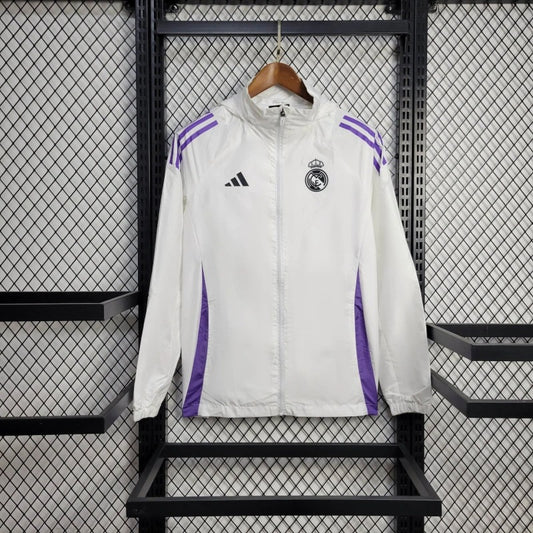 Cortavientos Adidas Real Madrid 2023/2024 blanco y morado